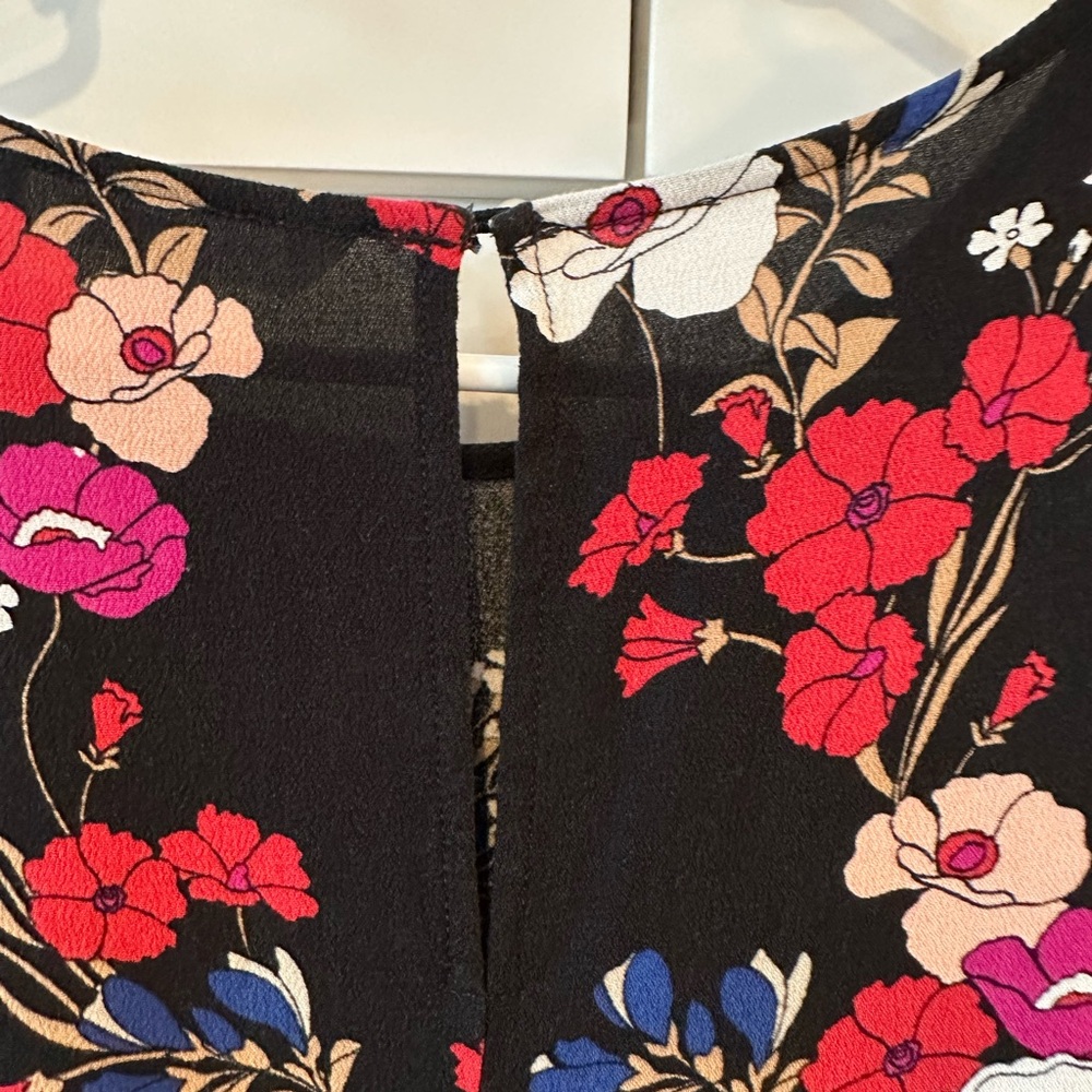 Popsugar black floral dress size L - Picture 5 of 11